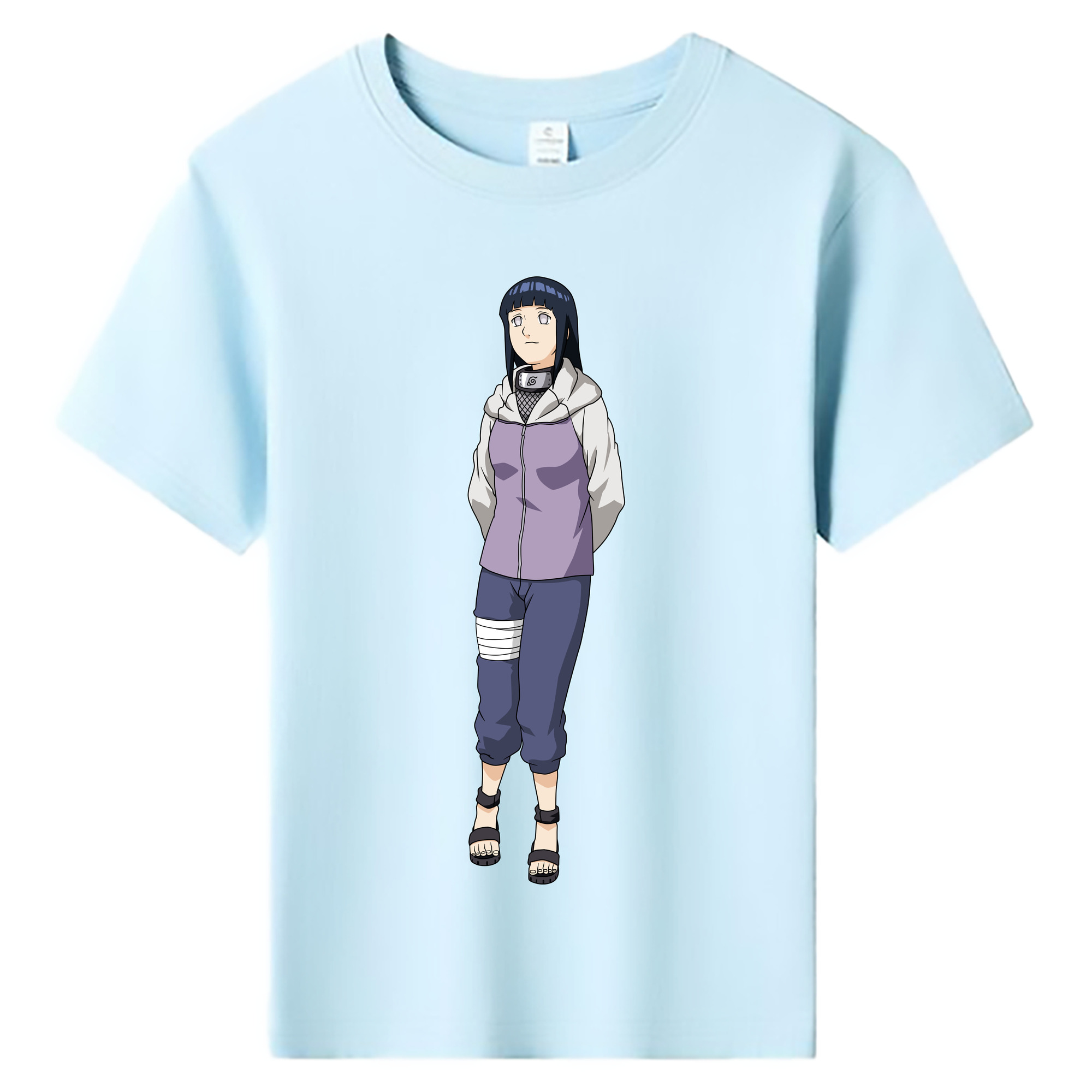 （画像用） NARUTO -ナルト- 日向ヒナタ Hyūga Hinata 綿100％キッズTシャツ（フロントプリント）